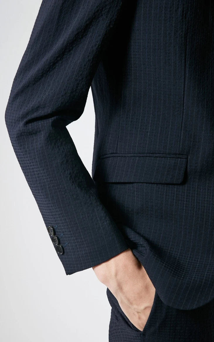 Мужской шерстяной пиджак в полоску, пиджак, костюм | 418372509
