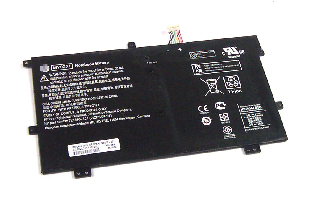 

7,4 в 21 Втч Подлинная батарея MY02XL для MY02XL Аккумулятор для HP SlateBook 10,1 "X2 10-H010NR 10-H000SA HSTNN-LB5C