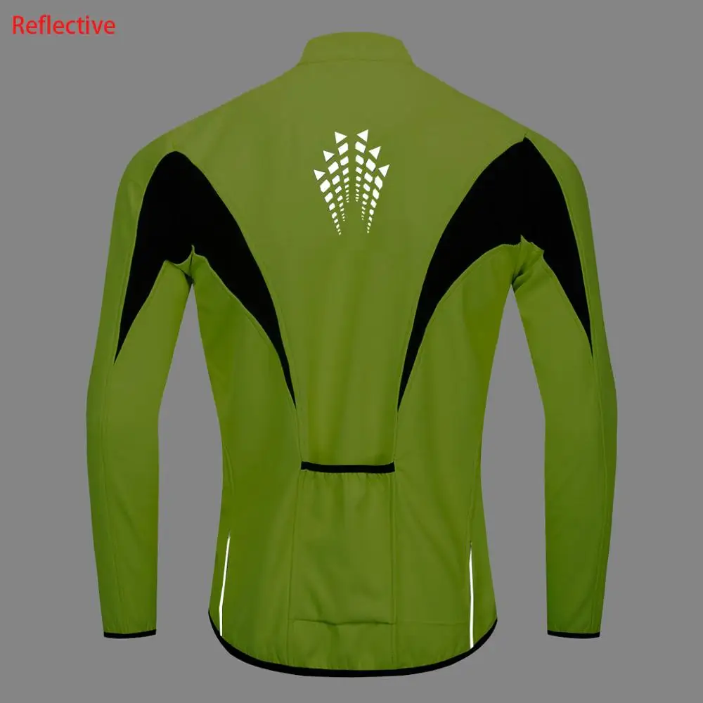 Ветровка теплая флисовая зимняя куртка для велоспорта светоотражающая горного