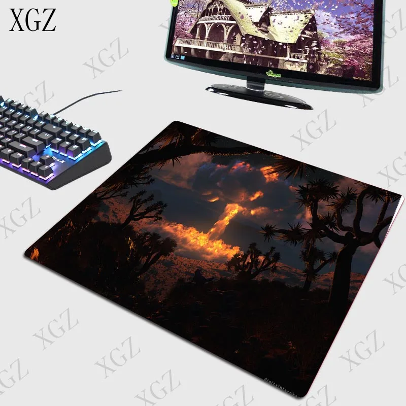 

XGZ Desert Explosions Landscapes Large Gaming Mouse Pad Gamer Computer Mousepad Natural Rubber Lock Edge Desk Mat Xxl