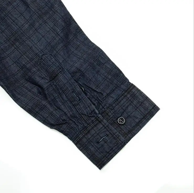 

Long Sleeve Men Plaid Stripped Cotton Casual Shirt Button Loose Male Office Shirt Single Breasted Tops Camisas Para Hombre J3130