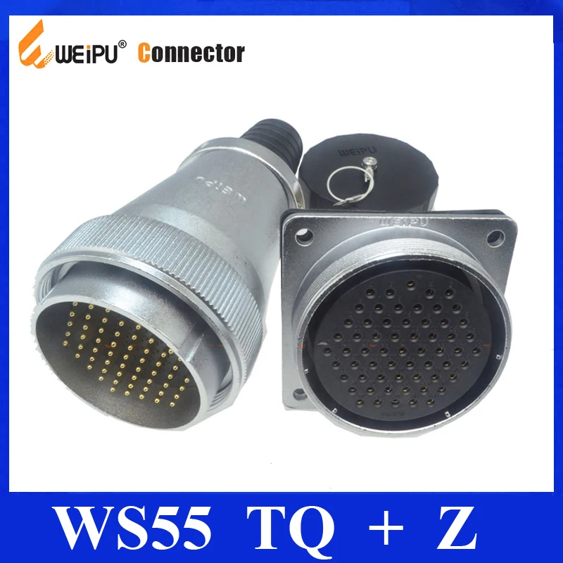 Оригинальные Weipu разъем WS55 TQ + Z 4 7 40 53 61 Pin вилка кабеля в рукаве женский квадратный