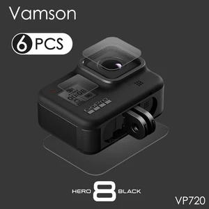 Черное закаленное стекло Vamson для GoPro Hero 8 + защитная пленка на ЖК-экран для Go Pro 8 VP720
