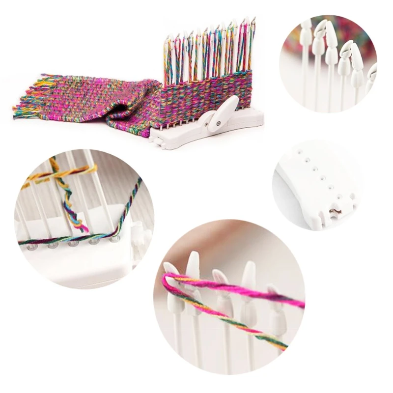 

Scarf Knitting Machine Manual Scarves Weaving Loom Needles DIY Craft Wool Yarn Woven Knit Sewing Tool Children Educational Toys