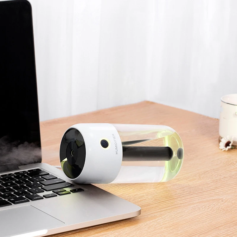 

Creative Design Air Humidifier with LED Light 300ML, Home Desktop Mini USB Humidifier