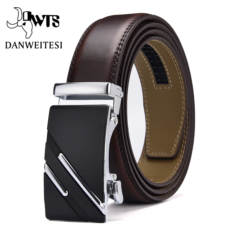 [DWTS] ремень мужской из натуральной кожи Для мужчин люксовый бренд автоматическая