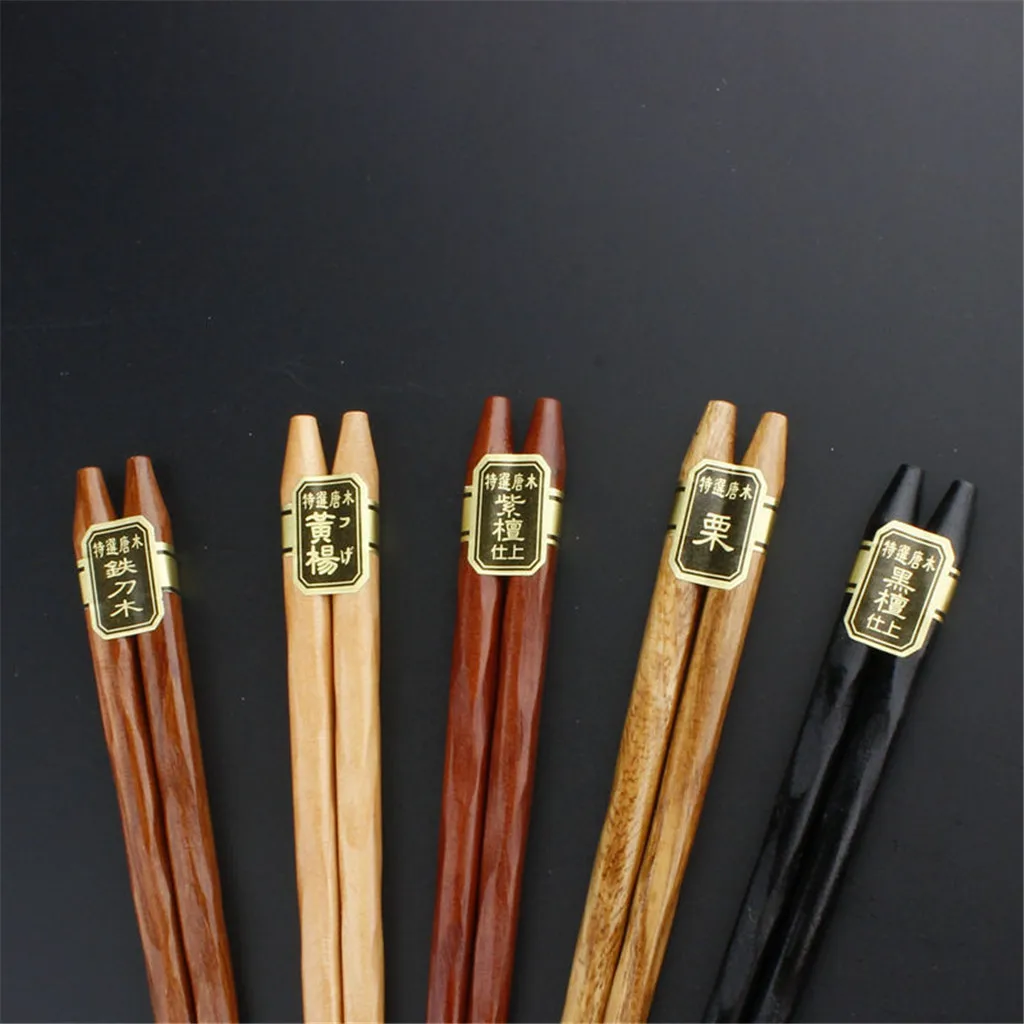 

5 Pairs Environmentally Friendly Portable Japanese Reusable Chopsticks Natural Beech Chopsticks Chinese Set Wood Travel Suit #3
