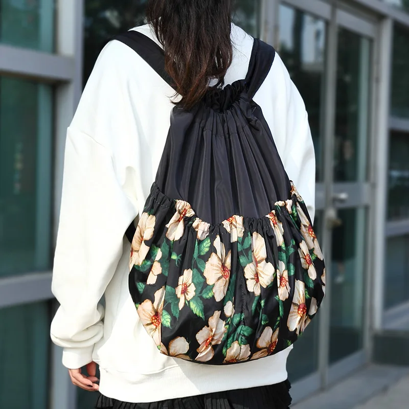 Большая портативная складная сумка для покупок легкий винтажный складной рюкзак