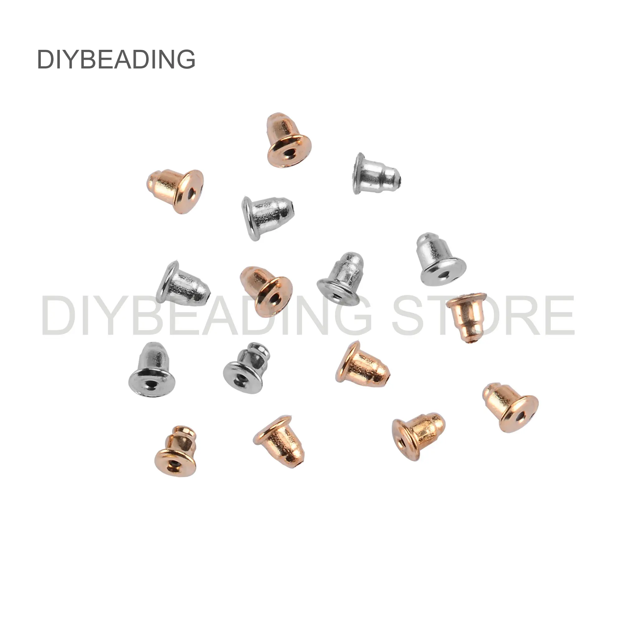 Заглушки для сережек 100-1000 шт. из белого золота латунь с гальваническим покрытием