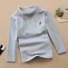 TeensterНижняя рубашка для девушки для подростков, Детский костюм для мальчиков, рубашки поло, осенняя рубашка с длинными рукавами и вышивкой из мультфильма