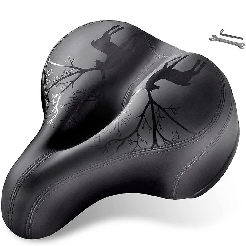 

Bike Seat, Bicycle Saddle For Women And Men Most Comfort,Extra Soft Wide Polyurethane,Waterproof Bicycle Seat