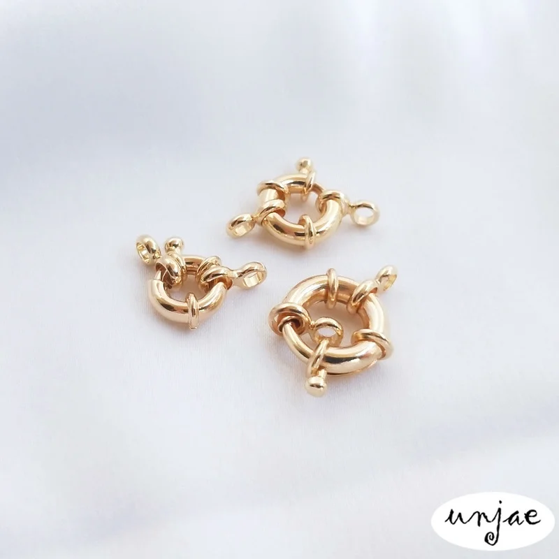 

Gold-covered color-preserving spring buckle steering wheel connection buckle diy jewelry accessories