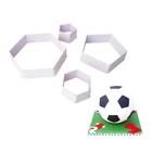 4 шт., резак для печенья в форме футбольного мяча, изготовленный на заказ резак для печенья из помадки, инструменты для украшения тортов