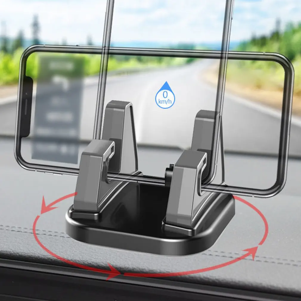 

360 Degree Car Phone Holder Soft Silicone Anti Slip Mat Mobile Phone Mount Stands For Car GPS Dashboard Bracket 6 * 6 * 4.5cm