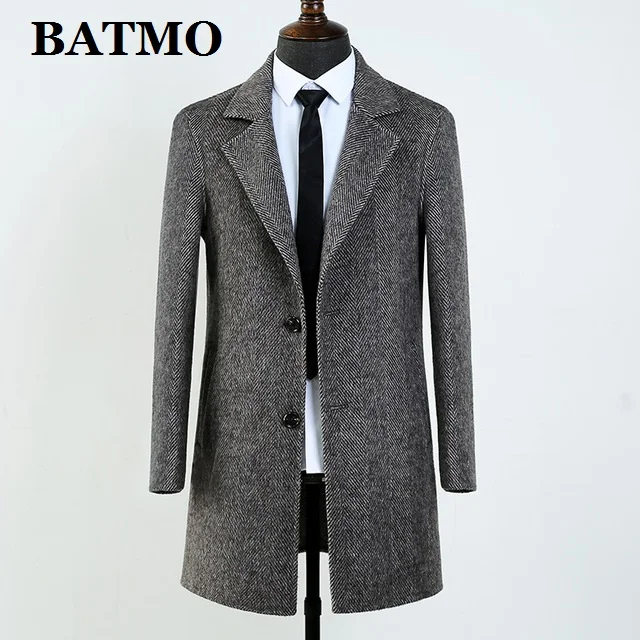 BATMO 2020 Новое поступление зимнее 80% шерстяное пальто для мужчин мужские серые