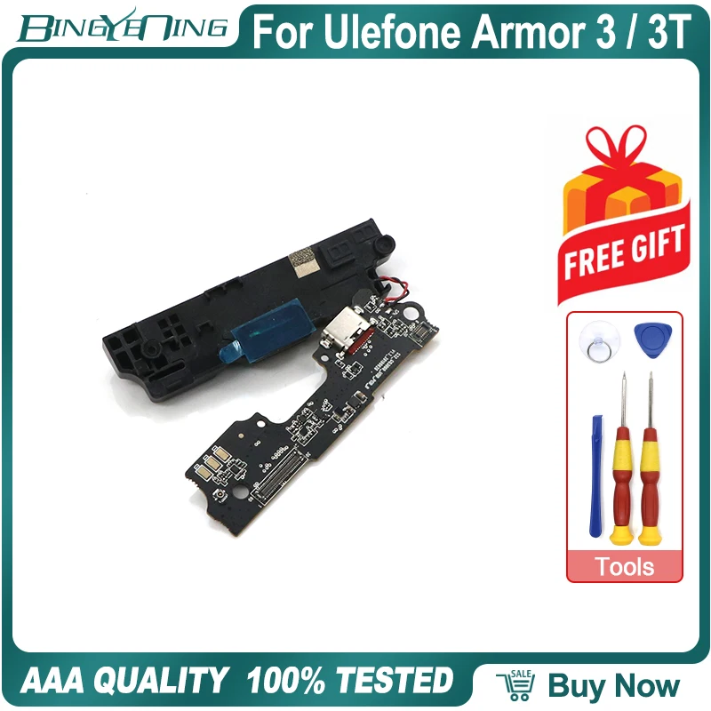 Для Ulefone Armor 3/3t USB плата с зарядным портом Громкоговоритель зуммер динамик коробка Ремонт Запчасти