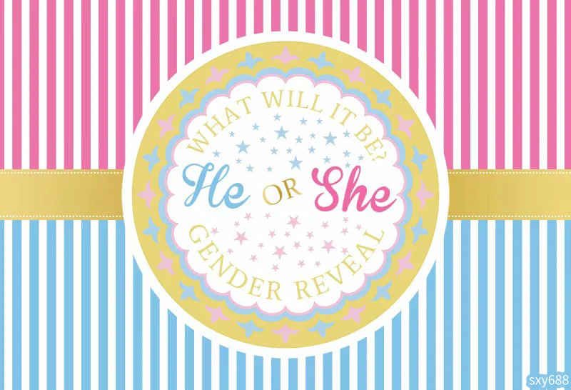 LEVOO photography backdrop Gender reveal stripes pink star photocall photobooth studio shoot fabric | Электроника