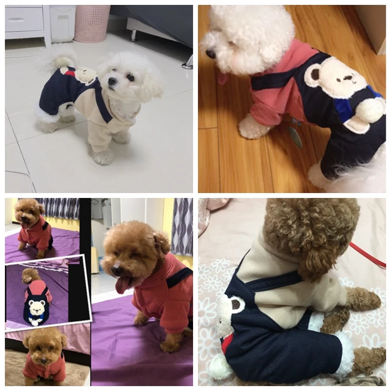 Милая розовая куртка для собаки с меховым помпоном зимняя одежда домашних