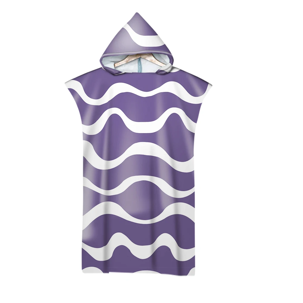 Полотенце для ванны из микрофибры с геометрическим узором и капюшоном |