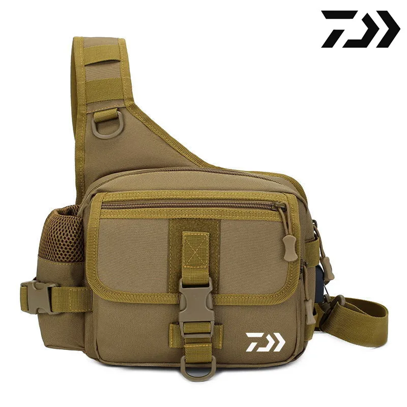 

Многофункциональная сумка для рыболовных снастей Daiwa, водонепроницаемая Наплечная Сумка через плечо для приманки, поясная сумка, практипос...