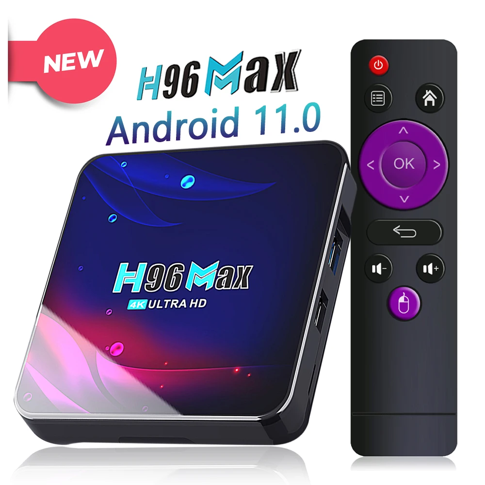 

ТВ-приставка H96 Max V11, Android 11,0, RK3318, четырехъядерная, 4K, 4 ГБ, 32 ГБ, 64 ГБ, 5,8G, Wi-Fi, медиаплеер, H96max
