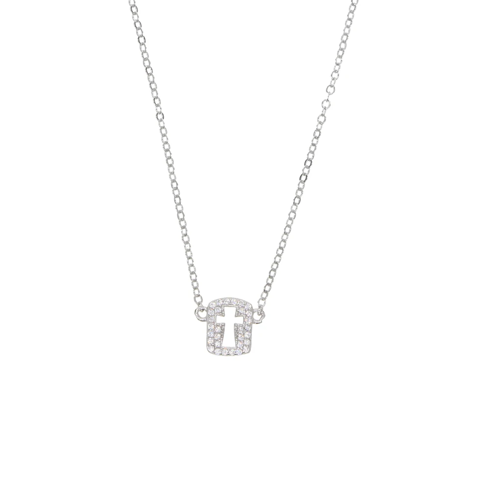 Collare Collier новинка 2019 золотистое квадратное ожерелье с полым крестом ювелирные