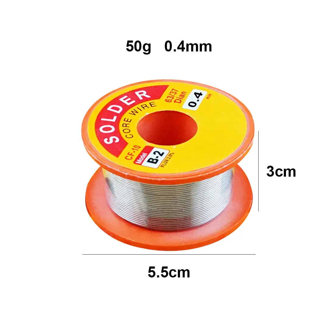 

50g/100g 0.6/0.8/1/1.2 63/37 FLUX 2.0% 45FT Tin Lead Tin Wire Melt Rosin Core Solder Soldering Wire Roll No-clean