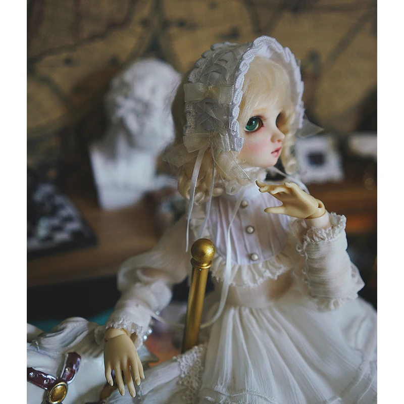 Bjd платье 1/3 1/4 BJD кукла легкое белое платье в винтажном стиле для 1/6 1/4 1/3 bjd гигантские надувные аксессуары для детской Куклы костюм платье