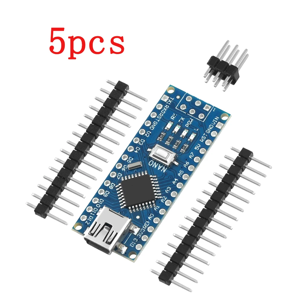5 шт. для arduino Nano ATMEGA328P Mini USB с Загрузчиком совместимый контроллер 3 0 Для CH340 драйвер
