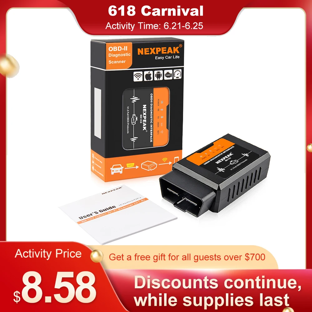 ELM327 OBD2 wifi V1.5 автомобильный диагностический на русском ELM 327 сканер OBD II чип PIC18F25K80