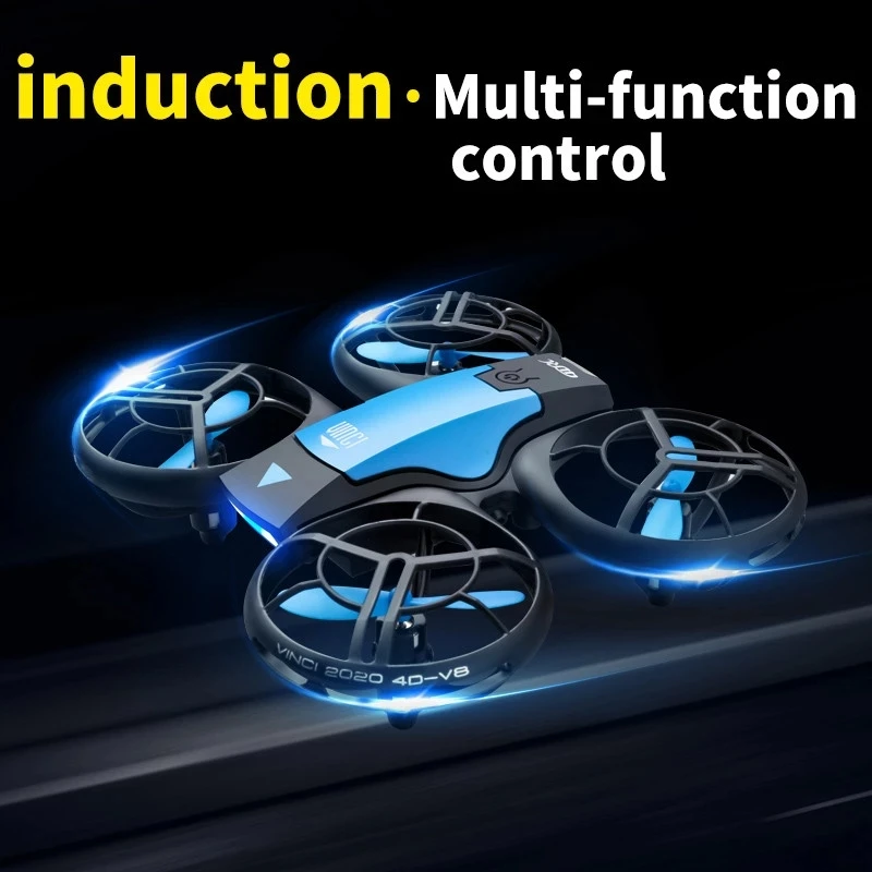 

2021 New V8 Mini Drone 4K 1080P HD Camera WiFi Fpv Air Pressure Height Height Keep Foldable Quadcopter RC Helicopter Toys