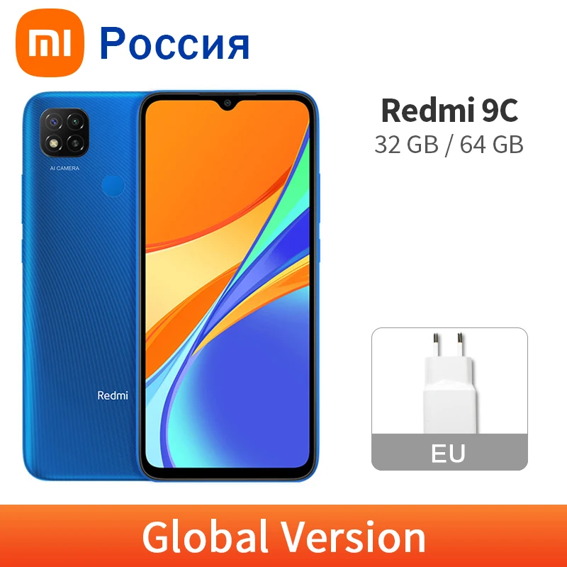 Глобальная версия Xiaomi Redmi 9C 2 Гб оперативной памяти 32 встроенной памяти/3 64 ГБ 9 C