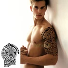 Водостойкая временная татуировка стикер Племенной Тотем поддельный tatto флэш-тату временные татуировки боди-арт татуаж для мужчин, девочек, женщин