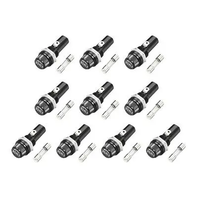 

Screw Cap Panel Mounted Fuse Holder AC 250V 10A with 6 x 30mm Glass Fuse 10Set