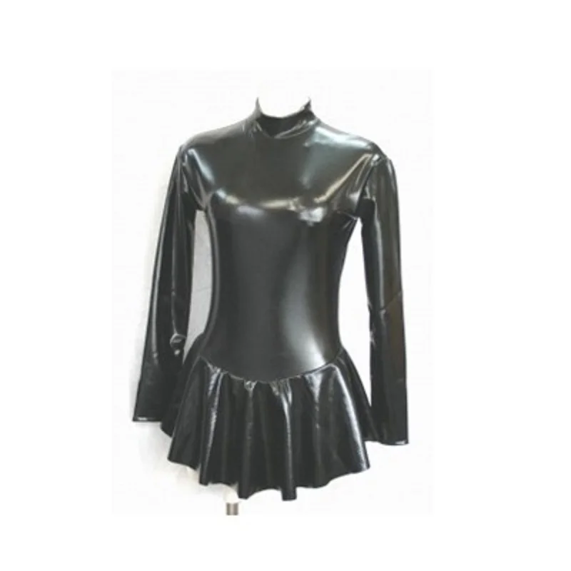 Женское Плиссированное Платье из искусственной кожи для ролевых игр