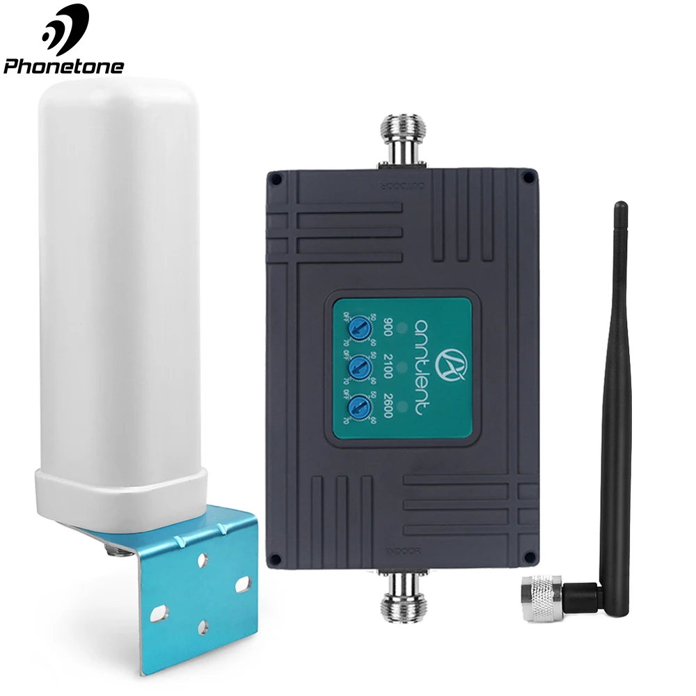 2G 3G 4G LTE Cell Phone Signal Booster Home OfficeRepeater 900/2100/2600MHz  Mobile Amplifier Boost Voice Data Band 8/1/7