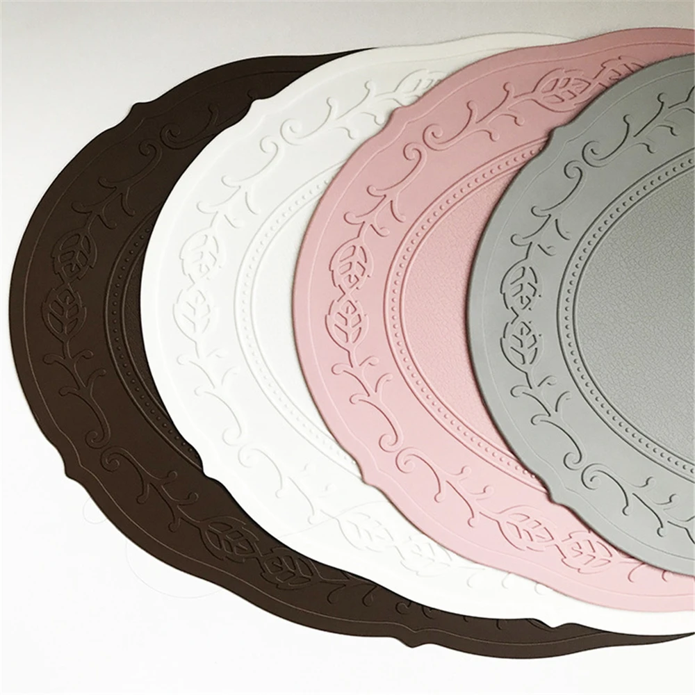 Овальная силиконовая салфетка под прибор в виде цветка посуда маслостойкий