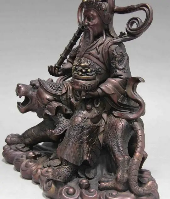 Китайская статуя Чжао Гун мин 11 дюймов Бог богатства тигра Будды | Дом и сад