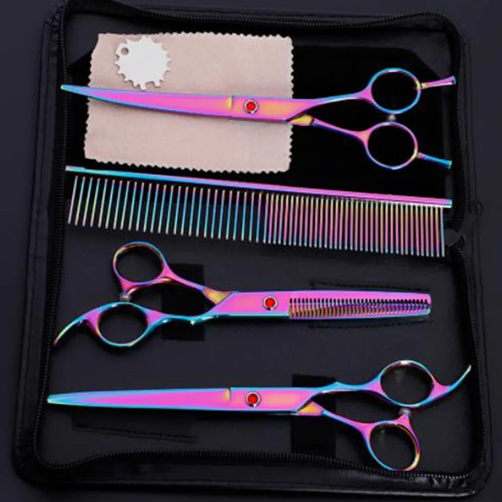 Ножницы для стрижки домашних собак изогнутые ножницы с острым краем кошек