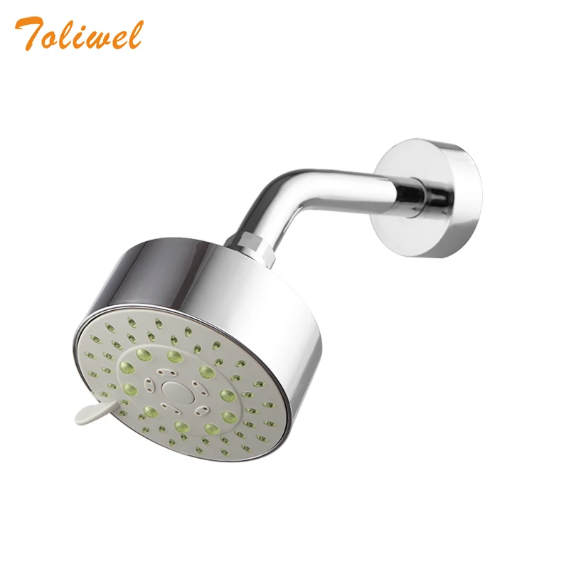 5-Функция настенное крепление Душ головы с поворотной шаровой шарнир 4 дюймовый