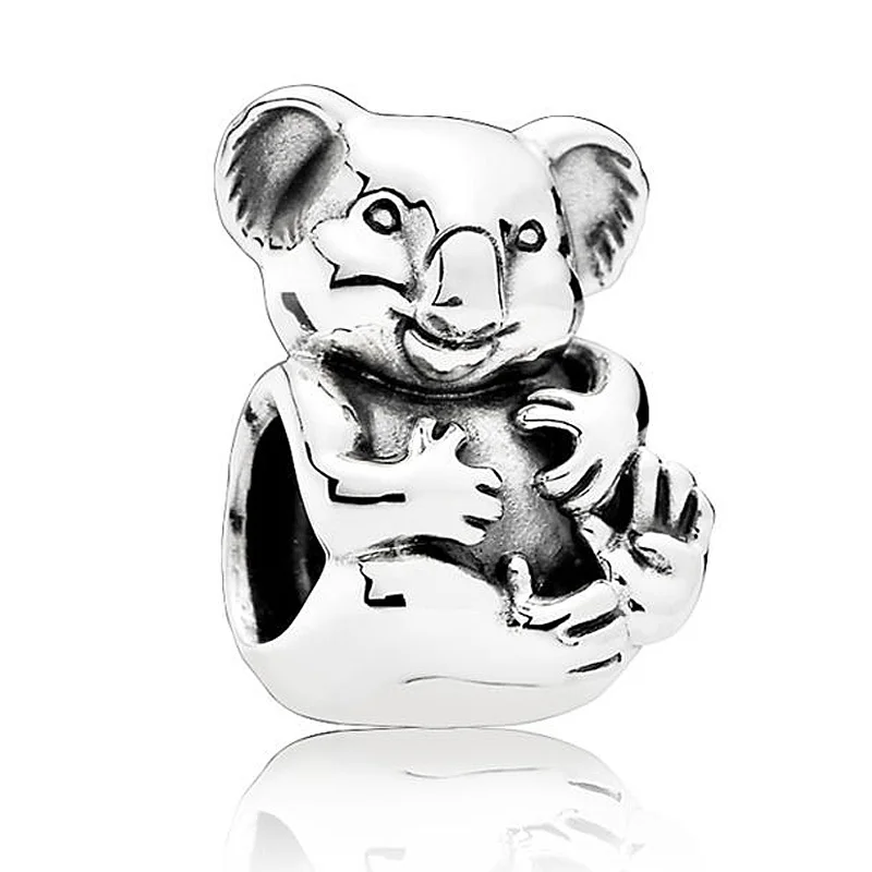 Real Owl Baby Boy &amp Girl Bear Teddy Bears Hugging Elephant Monkey Beads 925 Sterling Silver Charm Fit Bracelet Fashion Jewelry |