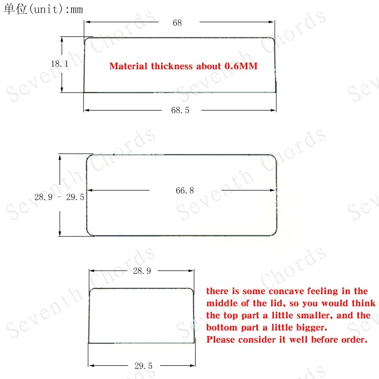 12 шт мини без отверстия запечатанный закрытый Электрогитары латунь хамбакер