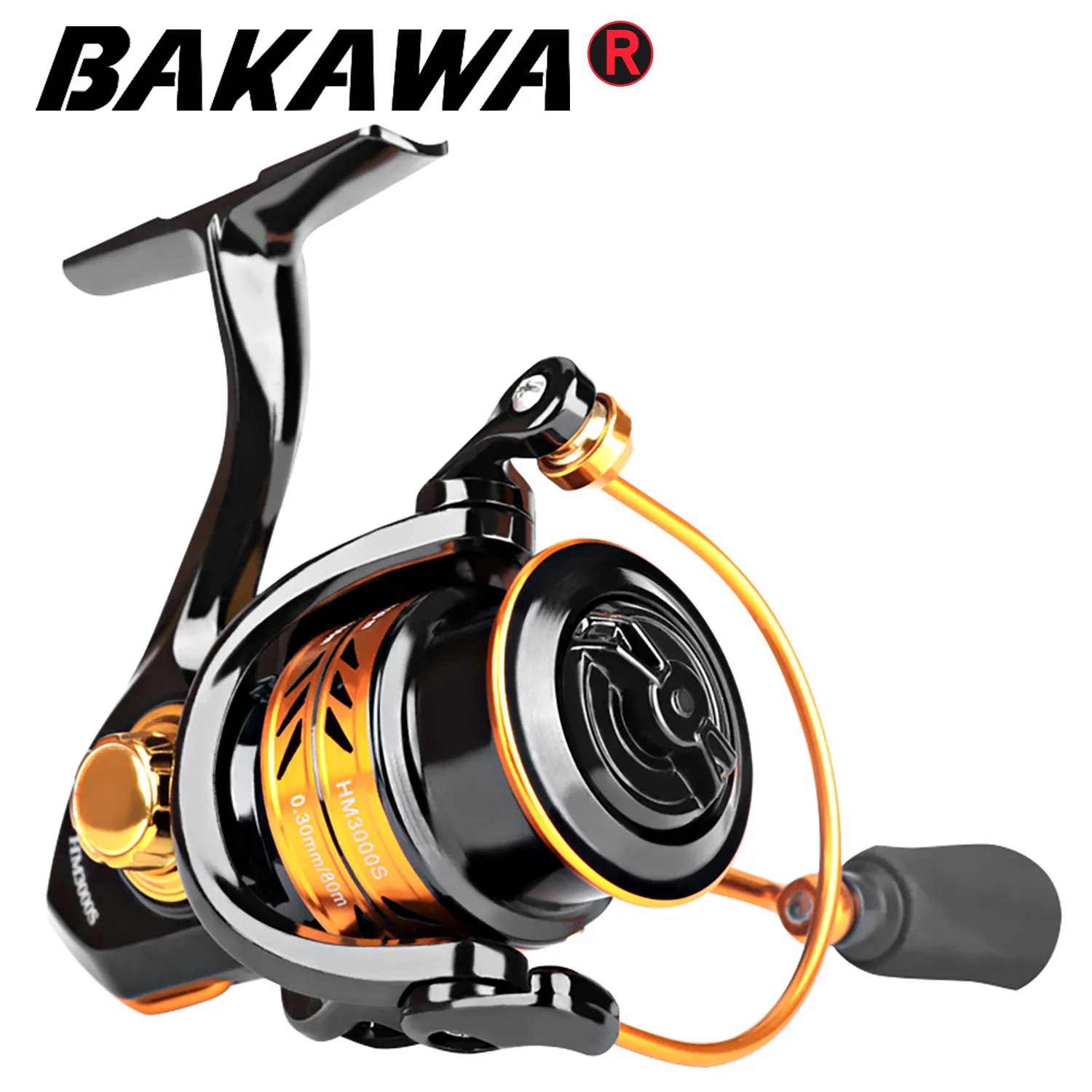 

BAKAWA Spinning Reel 5.0:1 Ratio Speed Max Drag System Saltwater Freshwater Wheel 2000-3000 Shallow Cup Long Shot Ultra Light