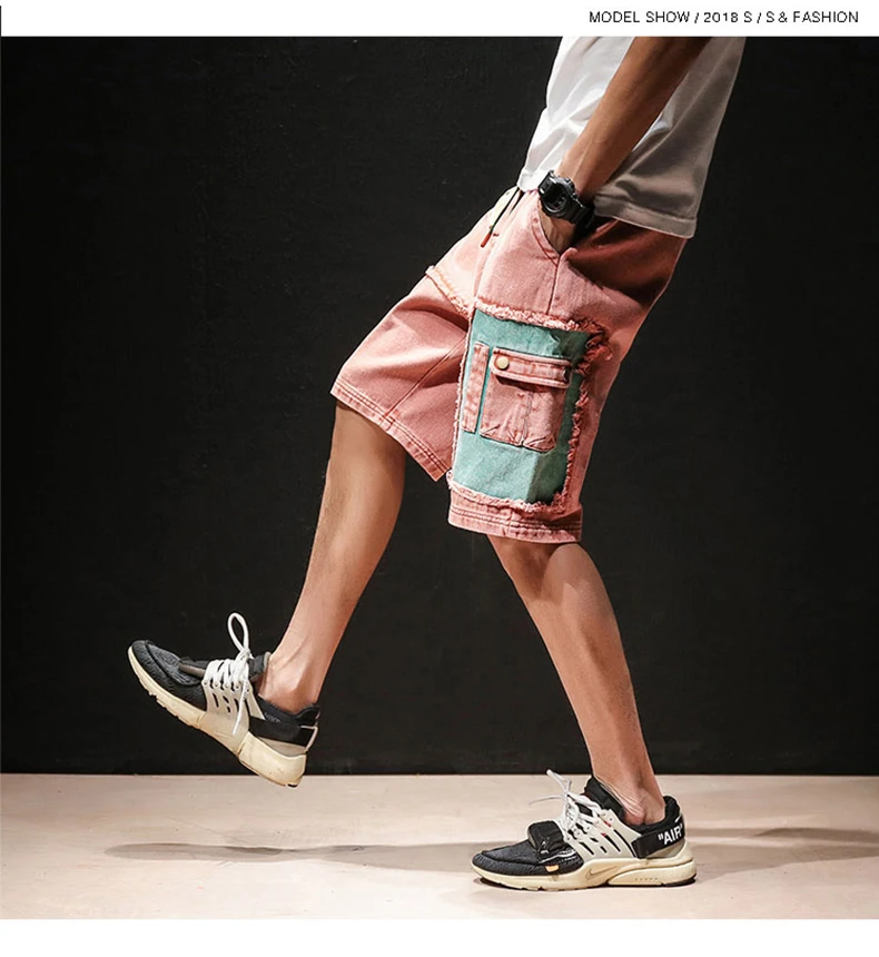 Шорты мужские тонкие повседневные для фитнеса хлопковые штаны до колен длинные