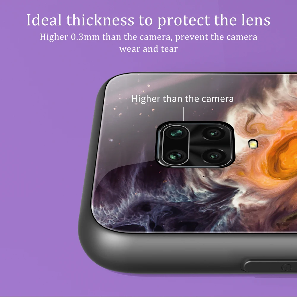 Мраморный стеклянный чехол для телефона Xiaomi Redmi Note 9s 6 67 'Ə Pro градиентный