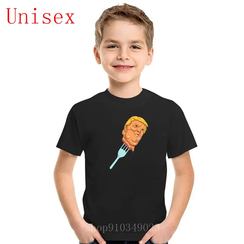 

Последняя популярность вилка Трамп летние Стиль, короткие рукава, для детей, одежда для девочки-подростка высокого качества рубашка для дев...