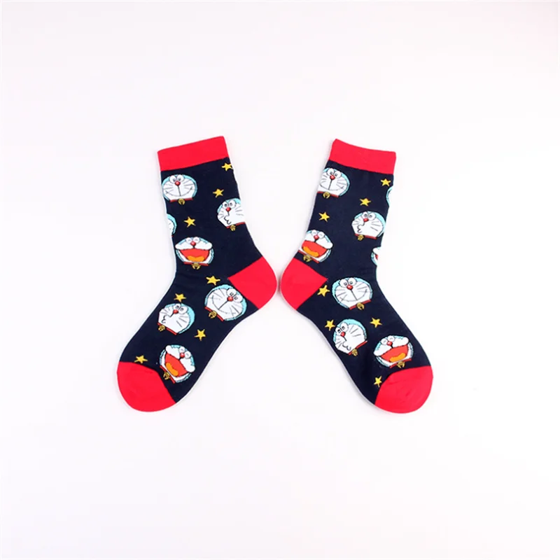 

Doraemon cotton socks fashion street funny socks fashion novelty men and women breathable decorations couple gifts