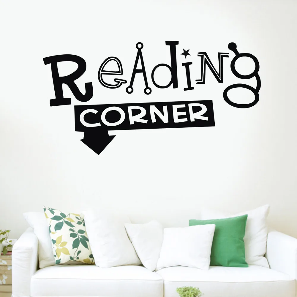 Читая угловая Настенная Наклейка Съемная художественная виниловая Фреска