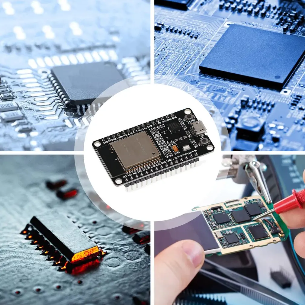 ESP-32 Беспроводная макетная плата Wi-Fi с Micro USB 2 4 ГГц двухрежимный + беспроводной