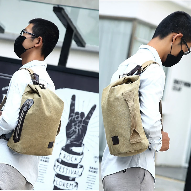 Модная сумка мессенджер SCIONE мужская дорожная нагрудная большой вместимости